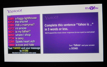 User Interactivity Yahoo event