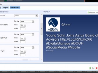 Aerva Launches AerTweet Twitter Widget for Digital Out-Of-Home Displays