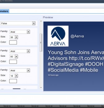 Aerva Launches AerTweet Twitter Widget for Digital Out-Of-Home Displays