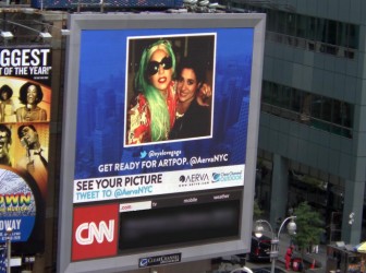 Lady Gaga Fans Celebrate Album Release with AerTweet Pic2Screen Frenzy