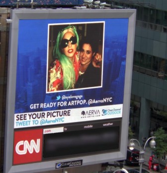 Lady Gaga Fans Celebrate Album Release with AerTweet Pic2Screen Frenzy
