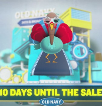 Old Navy Runs Countdown to 3 Day Sales Event using AerWave on Kodak Times Square Billboard